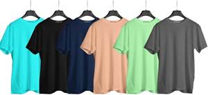 T-shirts d'été décontractés pour hommes, coupe ample, personnalisés, OEM, vente en gros, coton, jersey, courte longueur, tissu tricoté - Product Image 6