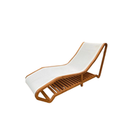 Chaise longue de luxe moderne pliable en bois massif pour piscine, patio, plage, extérieur, couleur personnalisable, vente en gros