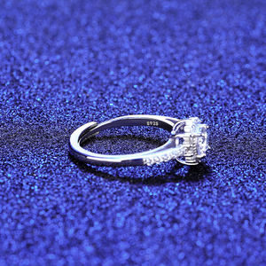 NOVAMART Fine Moissanite <b>Ring</b> for Women 0.5 Ct Eternal Bloom 925 Sterling <b>Silver</b> <b>Adjustable</b> GRA Certified Wholesale Export - Product Image 2