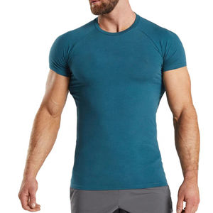 Camisetas Deportivas Transpirables con Cuello Redondo Personalizadas al por Mayor para Hombre, Ropa Deportiva de Fitness, Spandex/Poliéster de Alta Calidad - Product Image 3