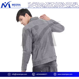 OEM Wholesale Button Style <b>Denim</b> <b>Jacket</b> For Men High Quality Custom Fabric Turn Down Neck Plus Size Streetwear <b>Denim</b> <b>Jacket</b> - Product Image 4