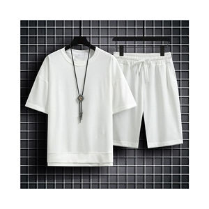 Hot Winter Sportswear for <b>Men</b> Customizable Track Suit <b>Sets</b> Custom 100% Cotton Bangladesh Including <b>Short</b> Sleeve <b>Top</b> Sport <b>Shorts</b> - Product Image 3