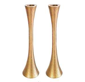 Candelabro de Shabat Yair Emanuel, Diseño Cónico, Acabado en Latón o Plata, Candelabro de Shabat, Regalo de Boda Judaica - Product Image 2