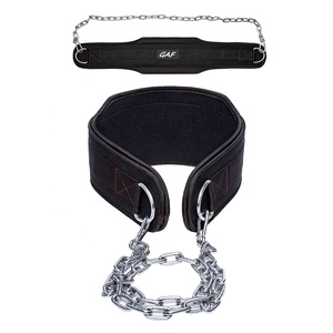 GAF Logo personnalisé Pull Ups Training Haltérophilie Powerlifting Bodybuilding Workout Dip Belt avec chaîne 36 Inches Heavy Duty - Product Image 1