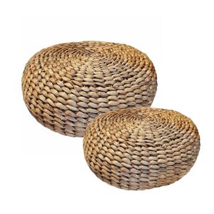 La mejor esponja redonda tejida con jacinto de agua y hierro de 4mm en el interior, tamaño perfecto, 60cm de diámetro, 20cm de altura para salón o sala de estar - Product Image 1