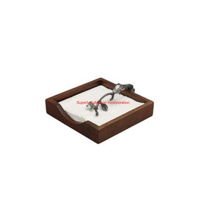 Top Quality Solid Wood Napkin Holder With Gold Finish Leaf <b>Ornament</b> Decorative Metal Arm Tissue Dispenser For <b>Dining</b> <b>Table</b> - Product Image 4