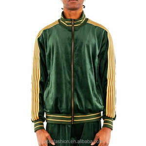 Chándal de dos piezas para hombre de la mejor calidad poliéster/algodón ajustado ligero y cómodo logotipo personalizado cremallera completa - Product Image 1