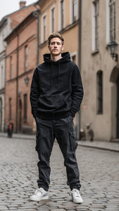 Ensemble survêtement jogging pour homme, streetwear d'hiver, molleton 500 GSM, sweat à capuche, vêtements de jogging pour homme, survêtement oversize pour homme - Product Image 2