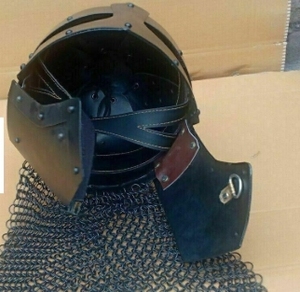 Casco cruzado de caballero medieval, armadura de recreación antigua, técnica de Metal fundido a presión, casco de decoración para el hogar y la Oficina - Product Image 5