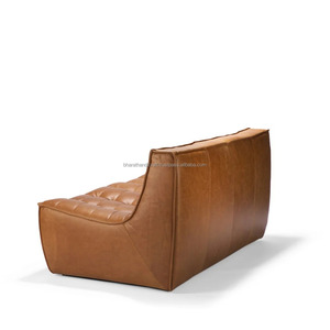 Luxurious Genuine Leather 2 Seater Sofa Modern Living Room <b>Seating</b> Elegant Craftsmanship Comfortable Contemporary Design Tufted - Product Image 4