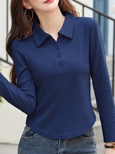 Polos de diseño informal personalizados para mujer, camisa de secado rápido con cuello levantado para mujer, polos de calidad superior al por mayor - Product Image 5