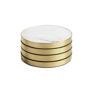 Fancy Unique Marble Designer Decoration Unique Standard White Color Decorating Modern Luxury Wholesale Coaster - Product Image 3