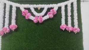 Guirnalda Decorativa de Jazmín Artificial para Puerta Principal, Entrada, Decoración de Bodas, Hogar, Fiestas, Varalakshmi Pooja, Onam, Bandarwar, Ecológica - Product Image 4