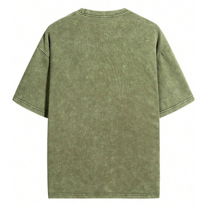 Camisetas de verano lavadas con ácido de gran tamaño al por mayor con personalización completa de etiquetas de talla de color bordadas e impresión de logotipos - Product Image 2