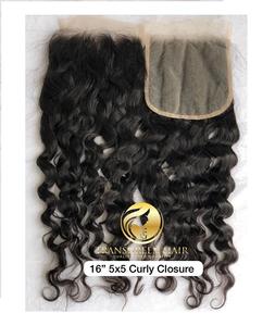Venta al por mayor 20 \ "Natural rizado 5x5 encaje transparente cutícula alineada brasileño virgen extensiones de cabello humano cabello indio enviado DHL - Product Image 1