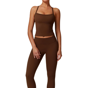 Nouvel ensemble de sport et yoga personnalisé 2 pièces 2026 pour femme – Vêtements de sport et de fitness pour l'entraînement – Vente en gros - Product Image 1