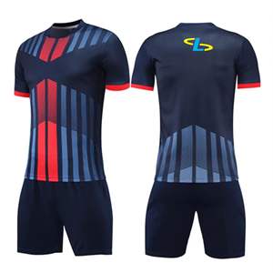 Uniforme de football à manches courtes léger, couleur et taille personnalisées, respirant, meilleur design, 100% polyester, haute qualité, fabriqué en usine - Product Image 1
