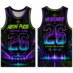 Débardeur personnalisé pour festival de musique, débardeur néon, maillot pour événement EDM, sans manches, imprimé sur toute la surface, effet sublimation lumineux - Product Image 3
