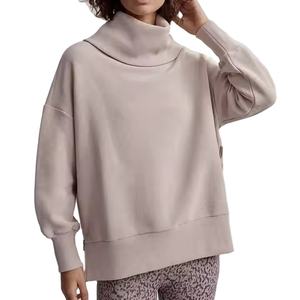 Sudaderas Largas y Gruesas para Mujer, con Bordado Personalizado, Cuello Alto, Logotipo Frontal, Ecológicas, Transpirables, para Todas las Temporadas - Product Image 1