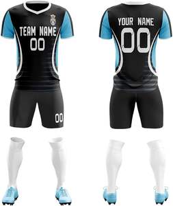 ชุดเสื้อเจอร์ซีย์ฟุตบอลของผู้ชายชุดกีฬาแบบระเหิดชุดเครื่องแบบถ่ายเทความร้อน - Product Image 4