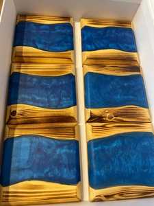 Designer Handmade <b>Coaster</b> Set Mixed Wooden and Resin Stone Stylish Dining <b>for</b> Modern Homes Classic Style <b>for</b> <b>Drinks</b> - Product Image 2