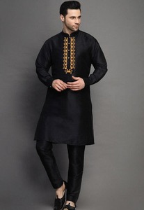 Shalwar Kameez de Algodón para Hombre de Marca Privada, Kurta Pajama de Colores Sólidos, Logotipo Personalizado, Ropa Islámica, Fabricante de Pedidos al por Mayor, OEM - Product Image 3