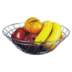 Panier de table multifonctionnel en métal Slim Kitchen 32 cm Chrome poli - Product Image 1