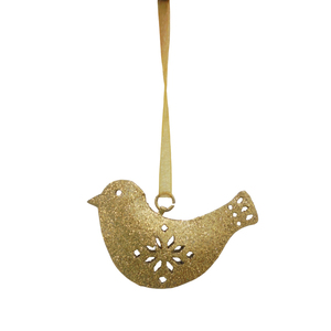 Décoration murale en métal suspendue pour la maison, dernier design, oiseau doré avec paillettes, décoration murale pour la maison, fait à la main - Product Image 3