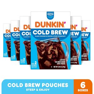 กาแฟบดสำเร็จรูป Dunkin' Cold Brew แบบซอง ขนาด 8.46 ออนซ์ กล่องบรรจุ 6 ชิ้น - Product Image 2