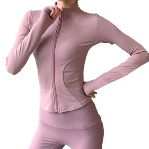 OEM Wholesale <b>Women</b> Yoga <b>Jacket</b> High Quality Breathable Eco-Friendly Windproof Full Length Spandex/Polyester/Nylon <b>Lightweight</b> - Product Image 1