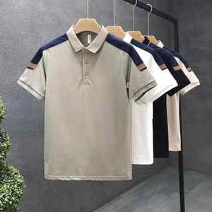Venta al por mayor de encargo de talla grande de la Oficina de calidad superior a rayas polos de los hombres de manga Corta Deporte Polo de los hombres camiseta - Product Image 2