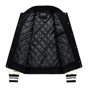 แจ็กเก็ตตั้งสไตล์ชิคาโกเสื้อแจ็กเก็ตผ้าแคนวาสแบบวินเทจพร้อมโลโก้ด้านหน้าสำเร็จสำหรับฤดูหนาว - Product Image 3