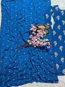 Latest Evergreen Designer Afghan Special Dubai Party Wear <b>Net</b> <b>Fabric</b> Embroidered Fully Stitch Traditional Dress Dupatta Women - Product Image 4