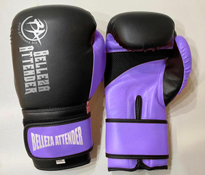 Guantes de boxeo con logotipo personalizado ganador profesional Diseño de cordones de cuero de vaca genuino para artes marciales - Product Image 1