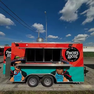 Durable Stainless Steel Aluminum Mobile Food Truck Fast Food Trailer <b>Ice</b> <b>Cream</b> Chips BBQ Fully Equipped Fiberglass Construction - Product Image 3