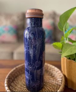 HF Crafts '100% Cuivre 950ml Capacité Bouteilles Léger Sain Drinkware pour L'eau Bouillie Qualité Premium pour les Magasins de Santé - Product Image 6