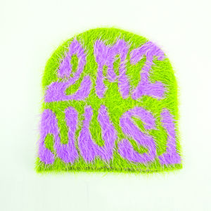 Gorro de invierno de punto personalizado al por mayor con logotipo completo gorro de calavera de invierno de Jacquard tejido - Product Image 5