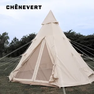 4 मीटर * 4 मी * 3 मीटर भारतीय टिपी तम्बू कपास कैनवास पिरामिड के बिना टेपेई तम्बू कपास ऑक्शफोर्ड तम्बू कपास ऑक्शफोर्ड तम्बू