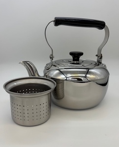 Kyusu กาน้ำชาญี่ปุ่น, หม้อต้มน้ำสแตนเลส18-8ขนาดใหญ่0.7L คลาสสิก1.2L 1.8L 1.0L ผลิตในญี่ปุ่นที่มีคุณภาพสูง - Product Image 3