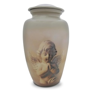 Hermosa urna de cremación decorativa de Metal sólido conmemorativo para adultos, hombres, mujeres, grandes urnas de cremación de latón para cenizas humanas - Product Image 6