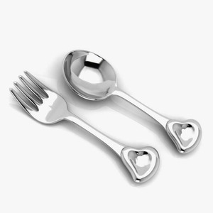 Cuchara y tenedor de plata con diseño de hojas para servir ensaladas, juego de servicio con mango largo de flores, cuchara y tenedor de plata de acero inoxidable - Product Image 6