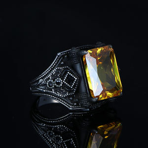 Square Aqua Marine Stone Traditional Motif 925 Silver Dazzle <b>Men</b> <b>Ring</b> Turkish Handmade <b>Ring</b> Turkish Wholesales Silver Jewelry - Product Image 5