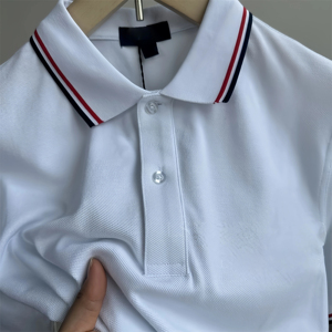 Camiseta de Algodón de Lujo para Hombre, Corte Clásico, Manga Corta, Transpirable, 180g, Color Sólido, para Golf y Uso Casual de Negocios - Product Image 6