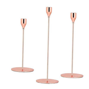Accessoires de décoration de la maison bougeoir en métal doré rose de qualité créative bougeoir au design élégant prix d'usine - Product Image 1