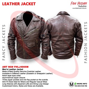 แจ็คเก็ตหนังวัวบริสุทธิ์สําหรับผู้ชายเพื่อความอบอุ่นและความปลอดภัยสูง แจ็คเก็ตหนังกันลมคุณภาพสูงในการออกแบบที่กําหนดเอง - Product Image 6