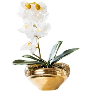 Florero de metal de color dorado mate Decoración lujosa para el hogar para arreglos florales impresionantes - Product Image 6