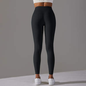 Nouveauté Leggings de sport pour femmes à taille haute avec logo personnalisé Leggings de yoga à taille élastique avec effet push-up - Product Image 4