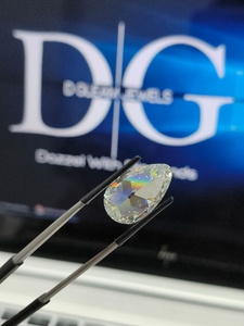 Bague de fiançailles en diamant de laboratoire Euro Cut 4,00 ct F VVS2, polie, dureté 10/10, qualité de coupe EX, forme poire, diamant en vrac, cadeau pour lui - Product Image 2