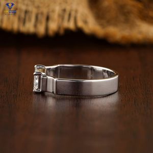 แหวนเพชร0.60 TDW Baguette เจียระไนทองคำขาว18K การตั้งค่ามาตรฐาน PRONG cvd/hpht หินเพชรในห้องทดลอง - Product Image 3