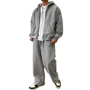 Conjunto Deportivo Personalizado de Moda para Hombre, Sudadera Holgada con Hombros Caídos y Pantalones Deportivos Holgados, 100% Algodón Felpa, para Invierno - Product Image 3